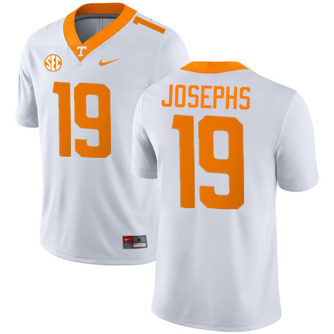 #19 Joshua Josephs UT Vols Jerseys,Tennessee Volunteers College Football Jerseys Stitched-White